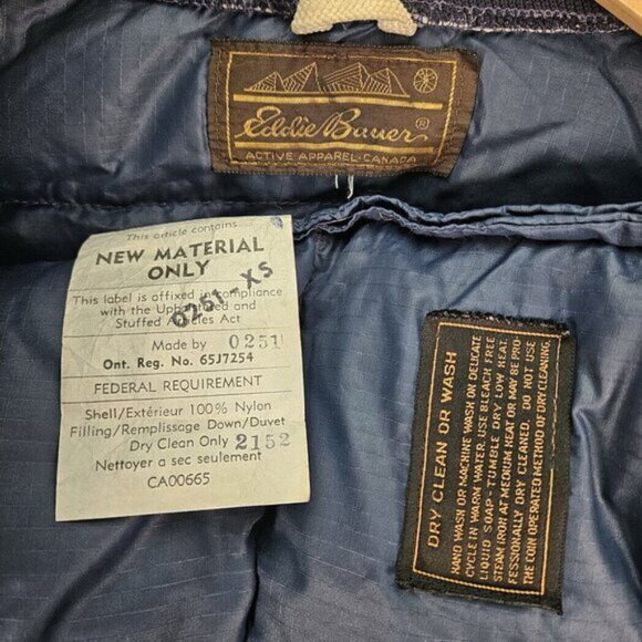 Vintage Eddie Bauer Down Vest Puffer Snap Button Men's (Measurement Photos) - Picture 6 of 10